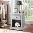 Suite Bebe Universal Traditional Wood Nightstand in Gray Finish