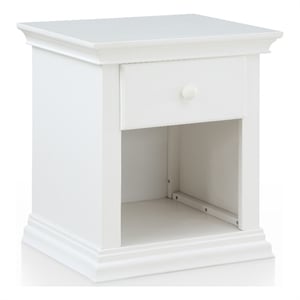 Suite Bebe Universal Traditional Wood Nightstand in White Finish