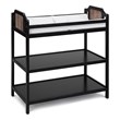 Suite Bebe Brees Contemporary Wood Changing Table in Black/Brownstone