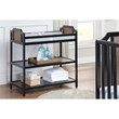 Suite Bebe Brees Contemporary Wood Changing Table in Black/Brownstone
