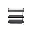 Suite Bebe Brees Contemporary Wood Changing Table in Black/Brownstone