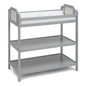 Suite Bebe Brees Contemporary Wood Changing Table in Gray/Graystone