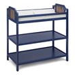 Suite Bebe Brees Contemporary Wood Changing Table in Midnight Blue/Brownstone