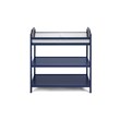 Suite Bebe Brees Contemporary Wood Changing Table in Midnight Blue/Brownstone