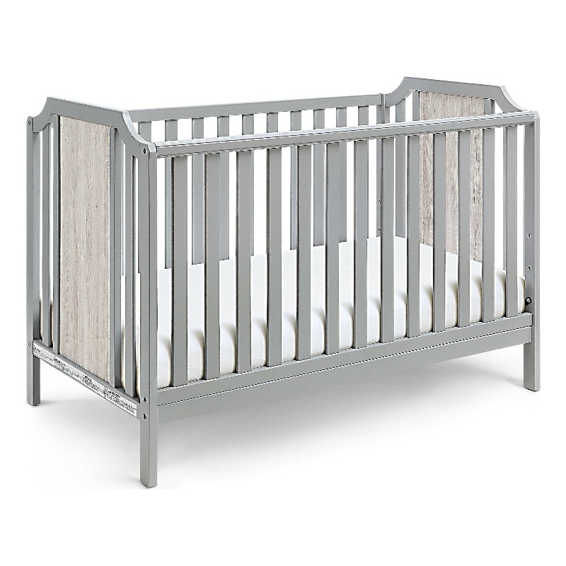 Suite Bebe Brees Contemporary Wood Island Crib in Gray/Graystone