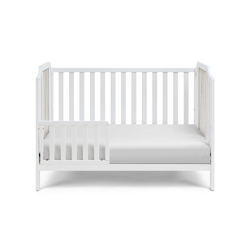 Suite Bebe Brees Contemporary Wood Toddler Guard Rail in White Finish