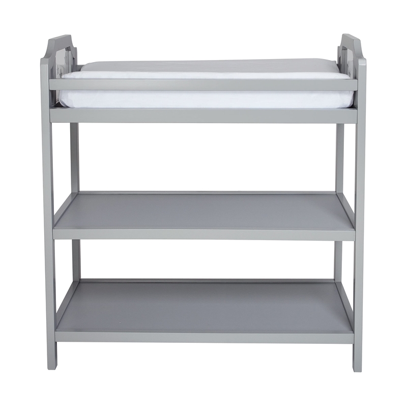 Suite Bebe Celeste Modern Wood Changing Table in Light Gray Finish