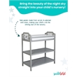 Suite Bebe Celeste Modern Wood Changing Table in Light Gray Finish