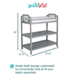 Suite Bebe Celeste Modern Wood Changing Table in Light Gray Finish