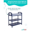 Suite Bebe Celeste Modern Wood Changing Table in Navy Blue Finish