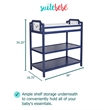 Suite Bebe Celeste Modern Wood Changing Table in Navy Blue Finish