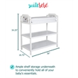 Suite Bebe Celeste Modern Wood Changing Table in White Finish