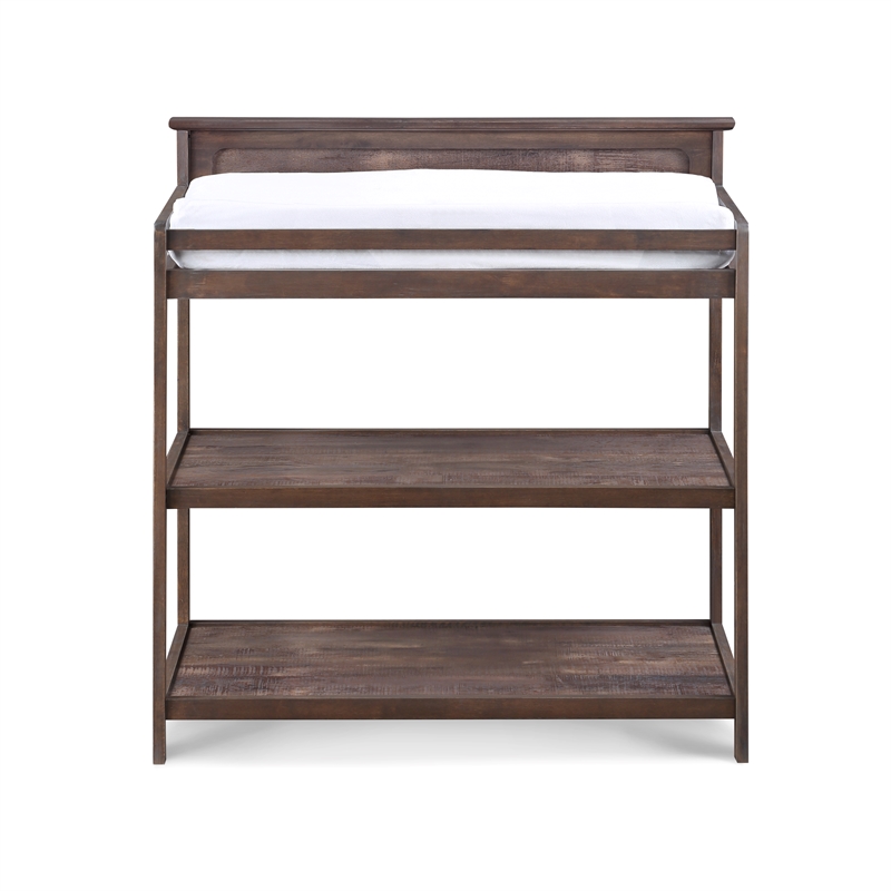 Suite Bebe Grayson 2-shelf Traditional Wood Changing Table in Brown