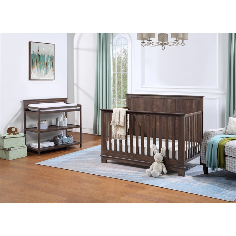 Suite Bebe Grayson 2-shelf Traditional Wood Changing Table in Brown