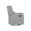 Suite Bebe Pronto Wood Swivel Glider Recliner with Pillow in Rich Gray