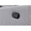 Suite Bebe Pronto Wood Swivel Glider Recliner with Pillow in Rich Gray