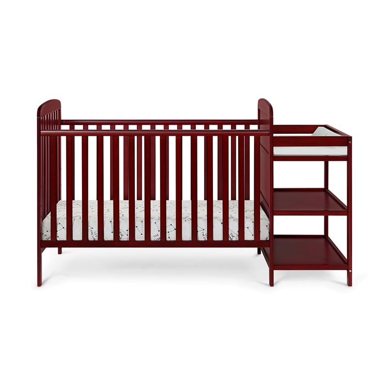 Suite Bebe Ramsey Traditional Wood Crib and Changer Combo in Cherry