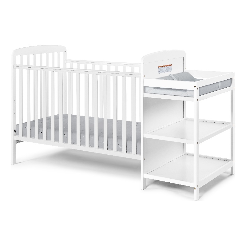 Suite Bebe Ramsey Traditional Wood Crib and Changer Combo in White