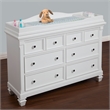 Baby Cache Glendale Traditional Wood Changing Station in Pure White