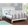 Baby Cache Glendale Traditional Wood Full Bed Conversion Kit in Pure White