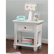 Baby Cache Glendale Traditional Wood Nightstand in Pure White