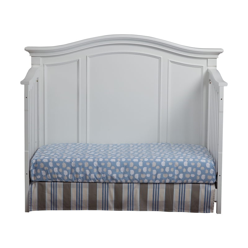 Baby Cache Glendale Traditional Wood Toddler Guard Rail in Pure White