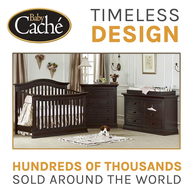 Baby Cache Montana Traditional Wood Toddler Guard Rail in Espresso