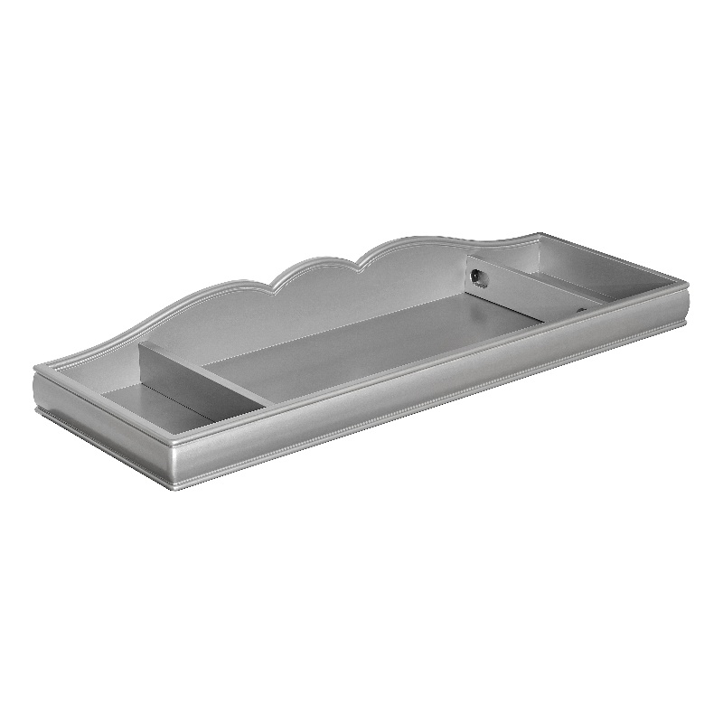 Baby Cache Adelina Traditional Wood Changing Station in Metallic Gray