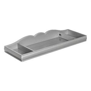 Baby Cache Adelina Traditional Wood Changing Station in Metallic Gray