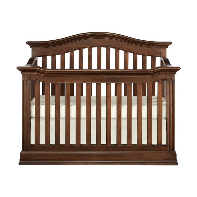 Baby Cache Montana Traditional Wood 4-in-1 Convertible Crib in Brown Sugar