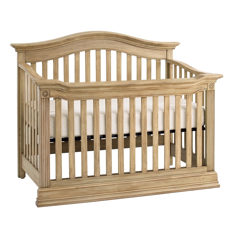 Baby Cache Montana Traditional Wood 4-in-1 Convertible Crib in Driftwood