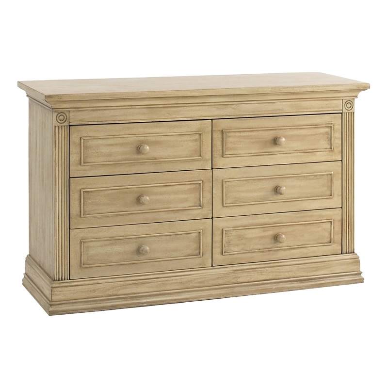 Baby Cache Montana 6-Drawer Traditional Wood Dresser in Driftwood