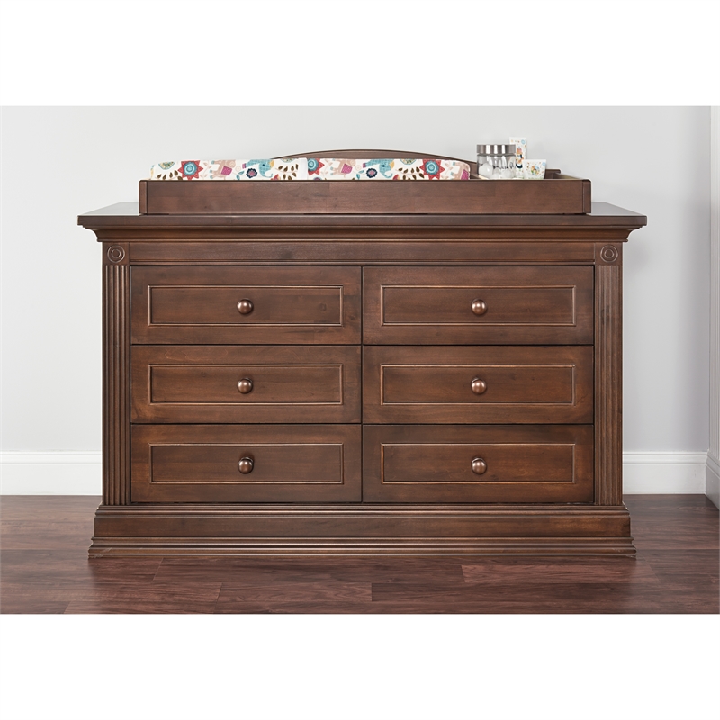 Baby Cache Montana Traditional Wood Changing Station in Brown Sugar