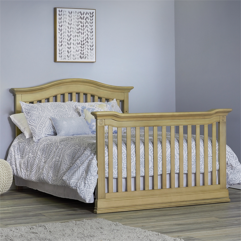 Baby Cache Montana Traditional Wood Full Bed Conversion Kit in Driftwood