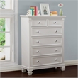 Baby Cache Glendale 6-Drawer Traditional Wood Chest in Pure White
