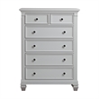 Baby Cache Glendale 6-Drawer Traditional Wood Chest in Pure White