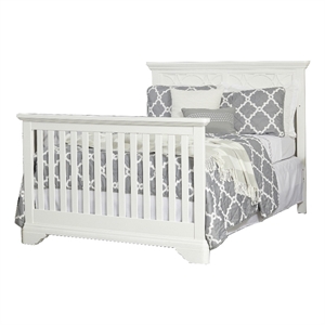Baby Cache Haven Hill Traditional Wood Full Bed Conversion Kit in White Lace