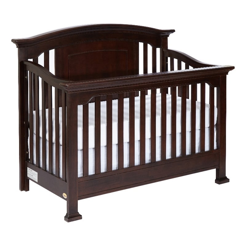 Centennial Medford Traditional Wood 4-in-1 Convertible Crib in Espresso
