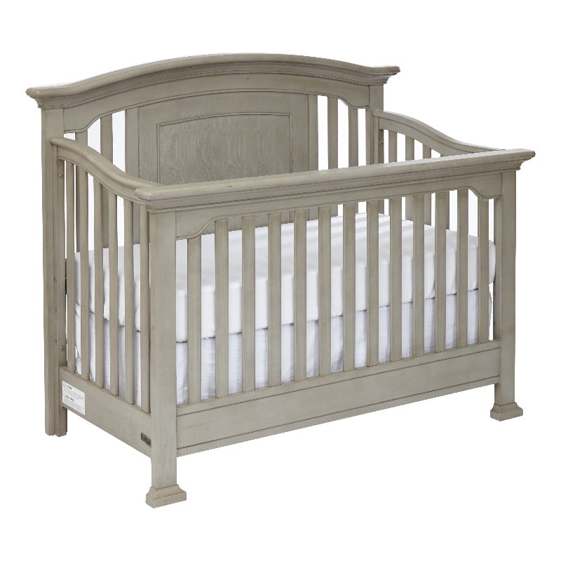 Centennial Medford Traditional Wood 4-in-1 Convertible Crib in Vintage Gray
