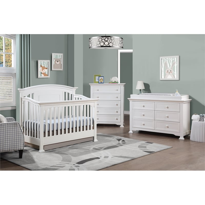 Centennial Medford Traditional Wood Changing Station in White