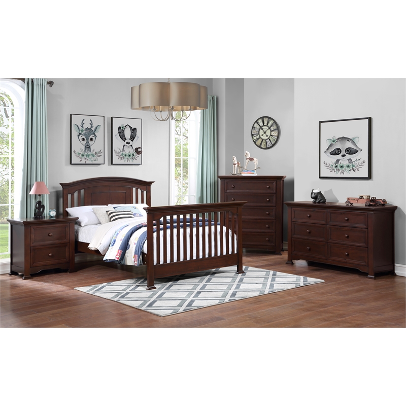 Centennial Medford Traditional Wood Full Bed Conversion Kit in Espresso