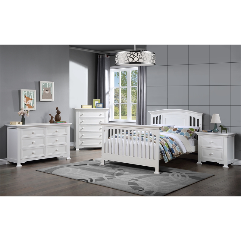 Centennial Medford Traditional Wood Nightstand in White Finish