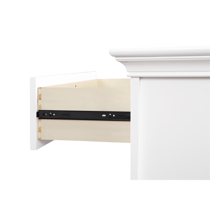 Centennial Medford Traditional Wood Nightstand in White Finish