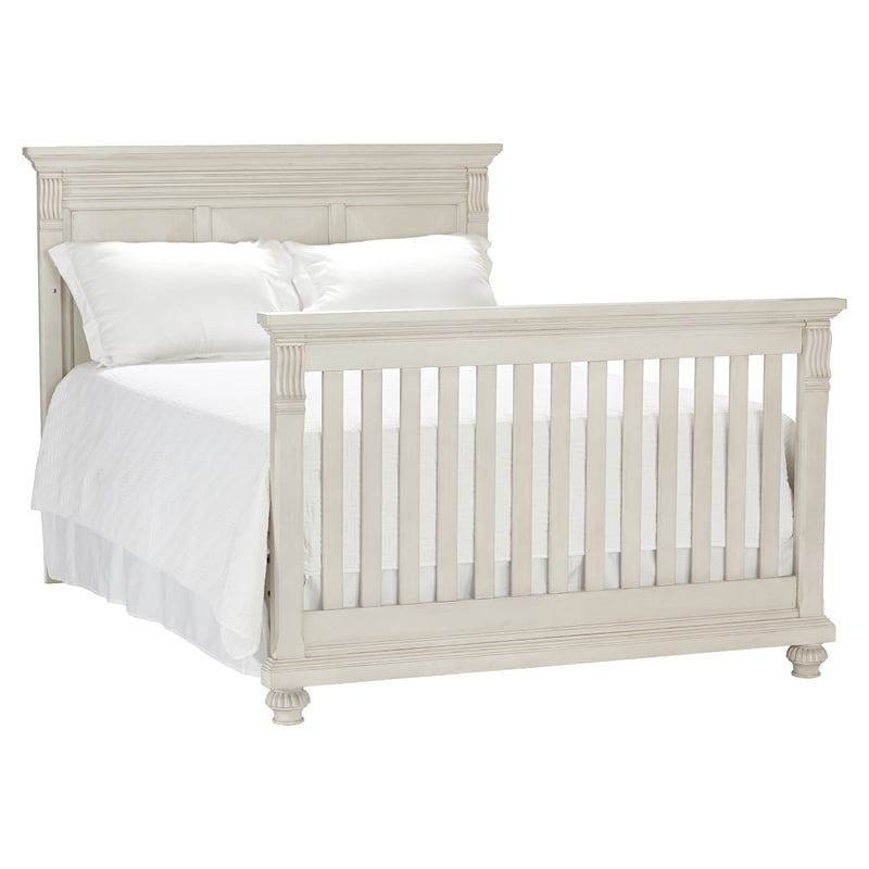 Kingsley Sedona Traditional Wood Full Bed Conversion Kit in Vintage Ivory