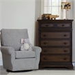 Kingsley Amherst 6-Drawer Traditional Wood Chest in Burnt Oak