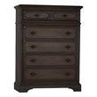 Kingsley Amherst 6-Drawer Traditional Wood Chest in Burnt Oak