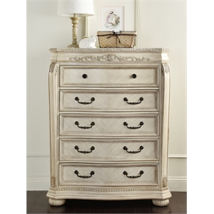 Kingsley Wessex 5 Drawer Chest Seashell Finish