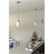 Olso Stainless Steel Chandelier in Satin Silver Nickel 3-Light