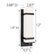 Davis Contemporary Modern Indoor/Outdoor Metal Wall Light in Matte Black