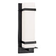Davis Contemporary Modern Indoor/Outdoor Metal Wall Light in Matte Black